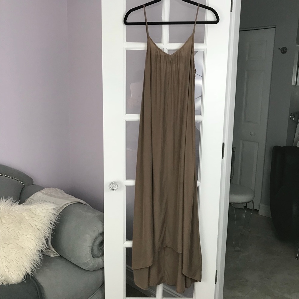 Nude brown high low